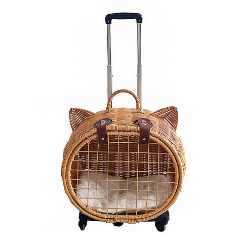 Wicker Cat Carrier Trolley image 10