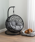 Pet Single Seat Egg Chair Luxury - Black Colour image 7