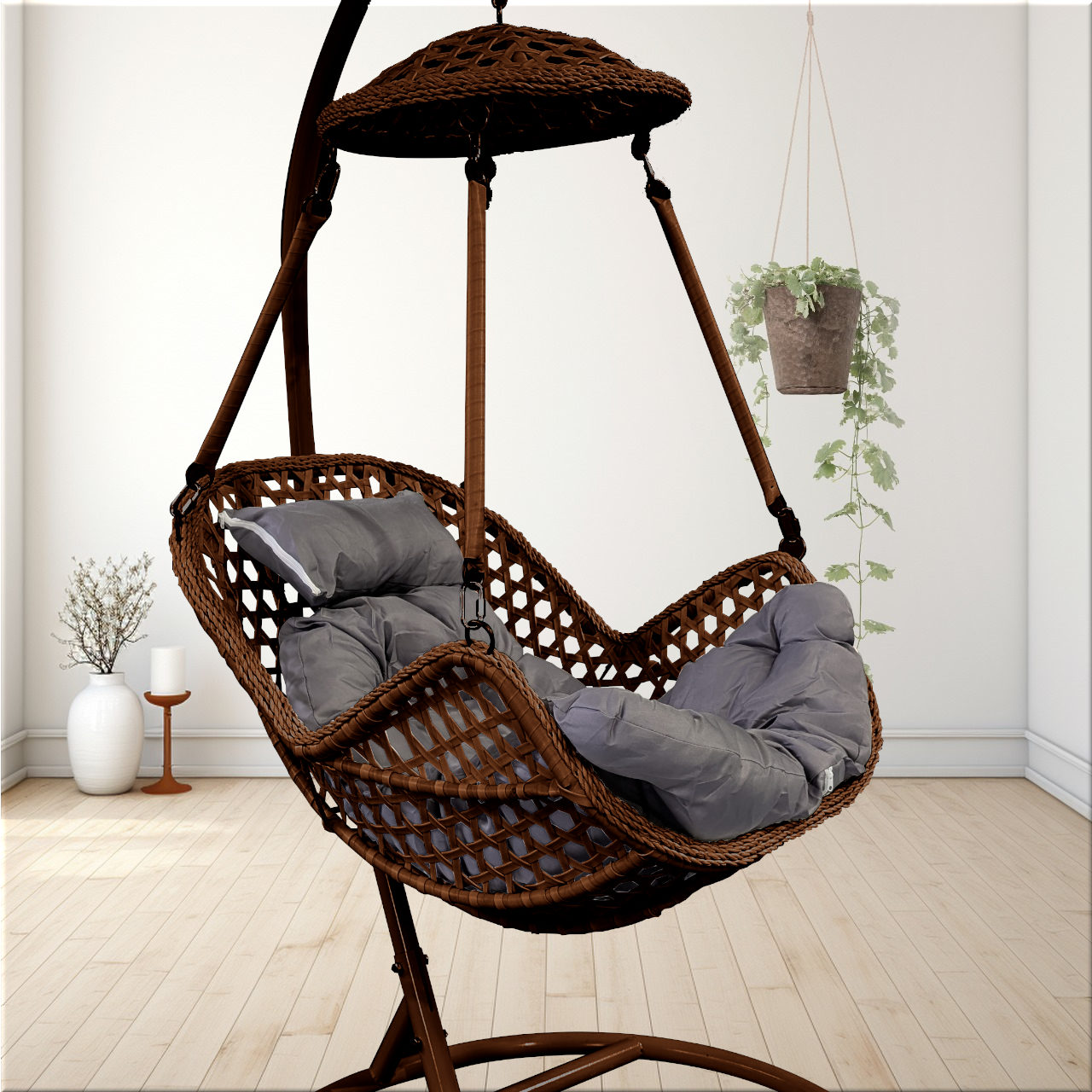 Straw swing chair sale